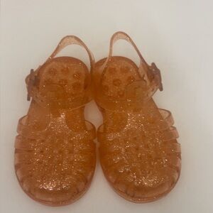 Sparkly Orange Kids Sandals